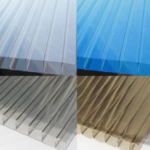 복층 렉산 PC판 폴리카보네이트 복층PC판 6T / 10T (1M x2M), 크리스탈갈색, PC판 10T(1000x2000mm), 1개