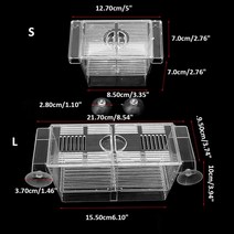 어항자동환수 수족관 어항 이중 품종 인큐베이터 브리더 사육 트랩 상자 부화장 S/L -Y102