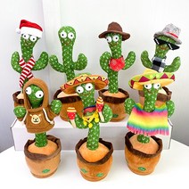 크앤비 KC인증 당일발송 허기워기 춤추는 선인장 말따라하는 말하는 노래하는 녹음 춤추는 선인장 인형 건전지타입, 기본선인장
