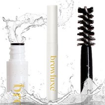 Browluxe 롱웨어 아이브로우 젤 볼류마이징 브로우 완벽한 메이크업을 위한 정밀한 스풀리 어플리케이터 브러시 눈썹 키트 및 메이크업 키트용 클리어 오래 지속 방수 비건 크루얼티