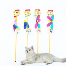 희동이네 고양이 낚시대 카샤카샤 붕붕 생선 벌 쥐 잠자리 재롱스틱 막대 장난감 사냥놀이 운동 다이어트 4가지 골라담기