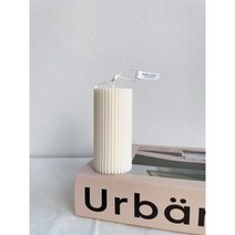 드본비 원형스트라이프캔들 도형 오브제 디자인 필라캔들 인테리어소품, 기본, 가든스윗피