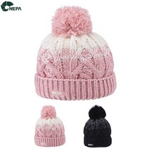네파 NC송파점 공용 캐주얼한 컬러 배색으로 일상에서 활용도가 높은 방울 비니 POMPOM 폼폼비니 모자 7HF7427 SPH, 000, BLACK(199)