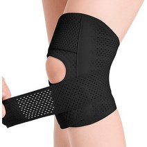석회성건염 회전근개염 보호대 어깨 인대 힘줄 늘어남 측면 안정기가 있는 무릎 반월판 파열 무릎 통증 관절염 관절 통증 통기성 무릎 지지대, 블랙(왼쪽), m