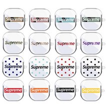 [바보사랑] 디자인 시즌1 갤럭시 버즈 라이브 투명 하드케이스, DAN투명버즈라이브:슈프림박스로고/네이비