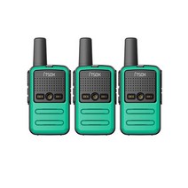 1/2/3 피스 미니 소형 워키 토키 태블릿 Freetalk 전화 노트북 핸드폰 패드 장난감 1 ~ 5Km UHF 선물 양방, 16 Green x 3_02 American