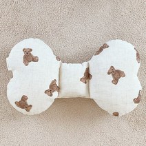 [돗투돗X마롤로뜨] 30수 아기 베개 나비 캔디 베개 카시트 목베개 신생아 유아 목쿠션, 나염캔디베개_돗테디