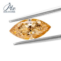 고급 세련 빛나는 루즈 3x6mm 후작 샴페인 옐로우 colorMoissanite 보석 다이아몬드 VVS1