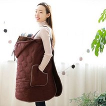 국내산 아기띠 패딩 워머 슬링띠 망토 바람막이 방한 커버 유아, 블랙