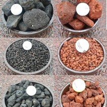 유림화훼자재상사 화산석 자연화산석화분마감재 가벼운돌 화산원석괴석유림화분 화산사(레드) 6호(50~100mm) 5kg