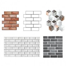 접착식 스티커 폼벽지 셀프시공 3D입체 파벽돌, 05_입체파벽돌 진그레이