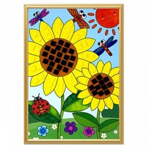 엄마표미술 해바라기 모자이크 액자 만들기키트 단체미술재료 수업패키지 방과후