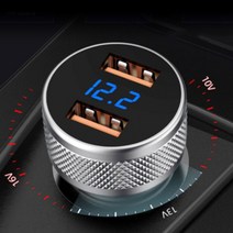 셀브로 전압표시 듀얼 퀵차지 퀄컴 3.0 USB PD 포트 차량용 초고속 충전기 시거잭 차량용 스마트폰 핸드폰, USB(QC3.0)+USB(QC3.0)
