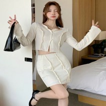어썸클로젯 슈크 아웃파이핑 페미닌무드 투피스 셋업SET