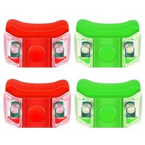 요트 악세사리 수상 선박 부품 보트 소품 4pcs led 탐색 조명 모터 자전거 사냥 밤 낚시 신호 경고 램프에 대 한 개구리 빛, 2 빨간색 2 녹색