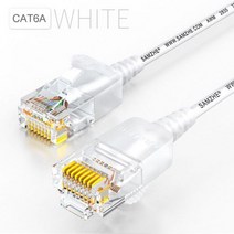 네트워크 모니터링 테스트기 Samzhe Cat8 이더넷 케이블 SFTP 40Gbps 초고속 RJ45 네트워크 라우터 모뎀 용 금도금 커넥터 CAT8/7/6 Lan, 03 CAT 6A Silm White, 05 3m