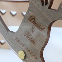 맞춤형 드롭 라운드 웨딩 게스트 북 트리 상자 및 80Pcs 잎 나무 대안, 02 have a box_01 35cm