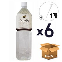 동서 리치스 슈가시럽 1.5Lx6+시럽펌프x1, 6개, 1.5L