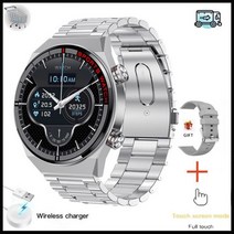 가성비 스마트워치 키즈 초등학생 워치 미니 블루투스 시계 2023 새로운 ECG + PPG 스마트 남성 혈압 심박수 IP67 방수 피트니스 트래커 Smartwatch 화웨이 Xia, Steel belts Silver