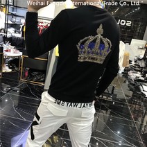 십전십미 남자 크라운 긴팔 프린트 맨투맨