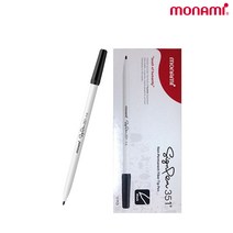 모나미 싸인펜 351, 흑색1다스, 4개
