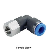 국산 제조 에어호스 연결 다용도 원터치 피팅 L자 꺾임 암나사 PLF type, 04M6