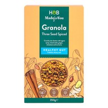 홀랜드앤바랫 그래놀라 350g Holland & Barrett Three Seed Spiced Healthy Gut Granola, 1팩