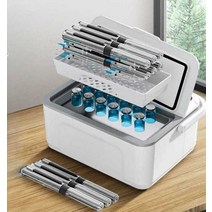 약품냉장고 휴대용 약품 주사기 냉장고 병원 약품운반, 2단 - 배터리/USB 인터페이스없음(선물팩)