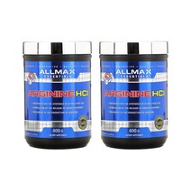 ALLMAX 올맥스 아르기닌 HCI 파우더 가루 분말 비건 글루텐 프리 400g 2팩