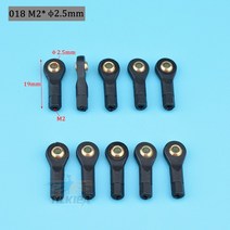 10pcs 플라스틱 m2m.5m3 로드 엔드 볼 헤드 홀더 타이 로드 엔드 마모 저항 볼 조인트 rc 보트 자동차 비행기 트럭 버기, 008m2.5