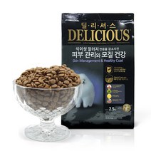 강아지 전연령 딜리셔스 피부관리와 모질건강 건식사료, 2.5kg, 1개
