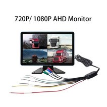 리어 후석 모니터 서라운드뷰모니터 101 인치 4채널 블랙박스 AHD 1080P 4CH 트럭 후면 카메라 모니터 세트 자동차버스RV에 대 한 터치 스크린 차량 CCTV DVR 키트, 64G+Only AHD Monitor