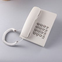 옛날전화기 빈티지 엔틱 인테리어 소품 레트로 유선 코드가 있는 유선 전화 클래식 기본 싱글 데스크 홈 음, 01 White telephone