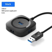 USB 허브 포트 노트북 컴퓨터RYRA-타입 C 허브 도킹 스테이션 삼성 덱스 패드 USB 호환 USB2.0/3.0 전원, 08 usb3.0 black 1m