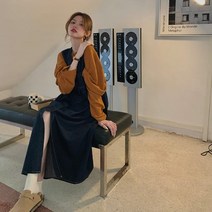 DFMEI 데님 나시 원피스 여성복 봄신상 빈티지한 디자인 느낌 트임 롱치마