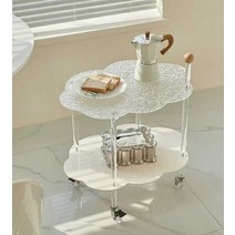 인테리어 테이블 이동식 트레이 아크릴 유리 선반, A