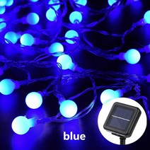 LED 전광판 Welpur Led 태양 램프 야외 5m 7m 12m 전원 요정 야외조명, 푸른, 5m 20leds