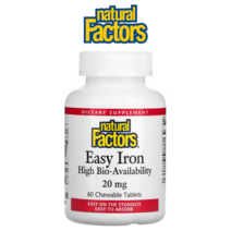 네추럴 팩터스 이지 아이언 Iron Natural Factors 철분 20mg 츄어블 60정