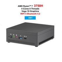 미니pc AMD-라이젠 R5 3750H R7 2700U 미니 PC 베가 10 그래픽 포함 4K UHD Nvme SSD 데스크탑 게임용 컴, 02 16G RAM 512 SSD_01 미국, 03 AN1 R7 3750H