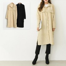 코듀로이 맥시 롱 남방 110B159S 빅사이즈 여성