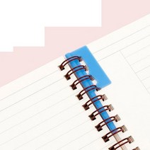 색깔분류 스프링노트 책갈피12개 S블루 북마크 제본링 넘기는 수첩 북마커 컬러표시 칼라 책깔피
