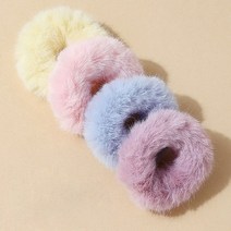 밍크퍼 머리끈 겨울헤어 똥머리곱창끈 스크런치