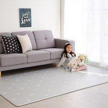 휴팡 6T PVC 애견매트 층간소음 놀이방매트 사각 100X140cm, 디자인:솔리드