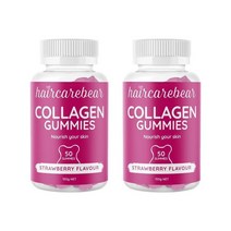 Haircare Bear 헤어케어 베어 콜라겐 구미 스트로베리 Collagen Gummies Strawberry 50정, 2개