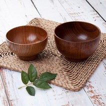 천연 옻칠 나무 밥그릇 국그릇 (2size) 우드볼, 우드 옻칠 볼 L, 1개