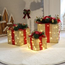 가정용 어린이집 유치원 학원 공부방 카페 가게 업소용 크리스마스 인테리어 트리 대형 장식 꾸미기 선물상자 모형 3종세트, 골든베리