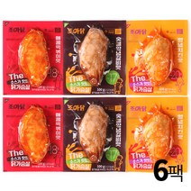 조아닭 THE 소스가 맛있는 닭가슴살 3종 혼합 100g 6팩(숫불양념갈비맛2팩 매콤떡볶이맛2팩 양념치킨맛2팩)