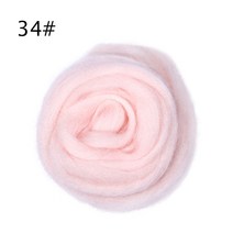 Jiwuo Wool Roving for Needle Felting 메리노 울 로빙 Premium Combed Top DIY 공예 핸드 스피닝 Felting 프로젝트에 적합, 20g, 34