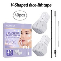 리프팅테이프 40/80 Pcs/Set 테이프 얼굴 보이지 않는 성형수술 장치 여우 눈 모양 V 페이스 슬리밍 스티커, 06 Type5-40pcs