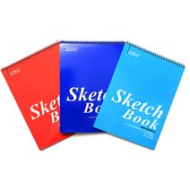 16절 전문가용 스케치북 X6개 200g 도화지 수채화용, 블루